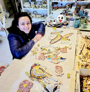 mosaico ceramica taormina bluarte giardini naxos